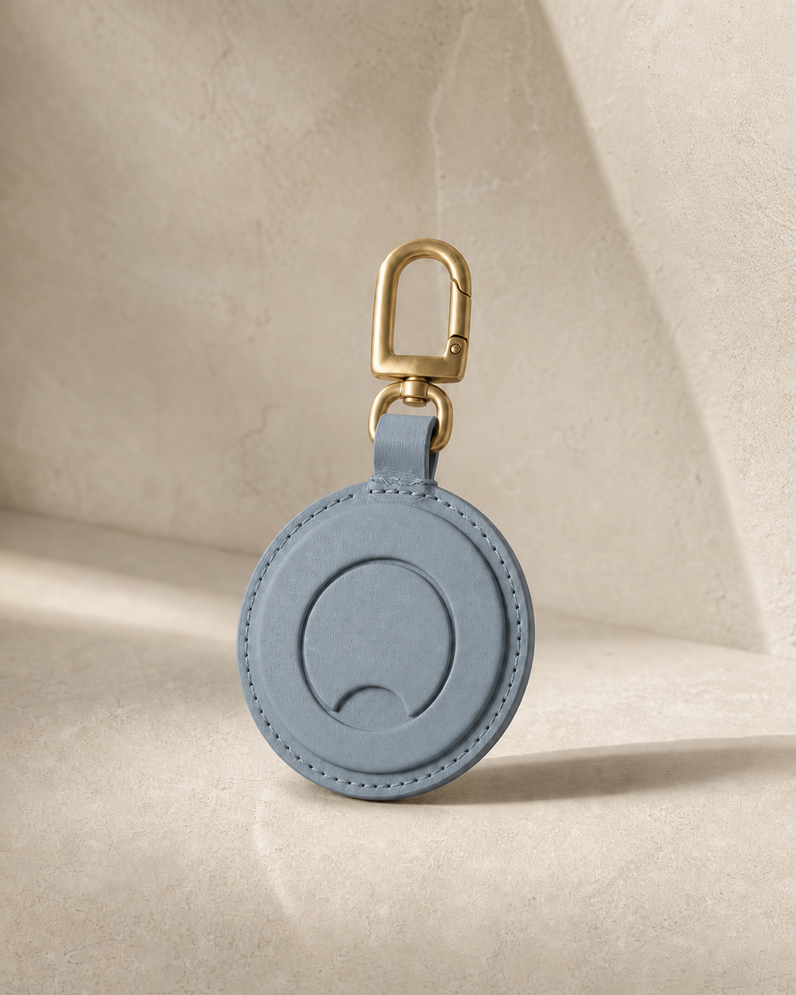 Moon Seal Bag Charm in Mineral Blue