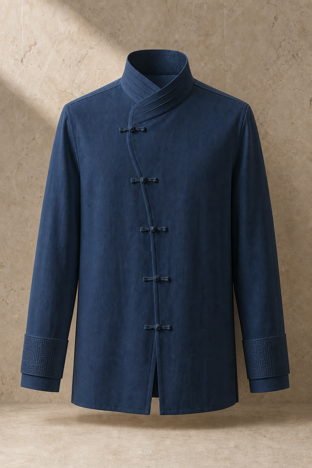 Serica archive collar shirt in Indigo, signature Chinese construction