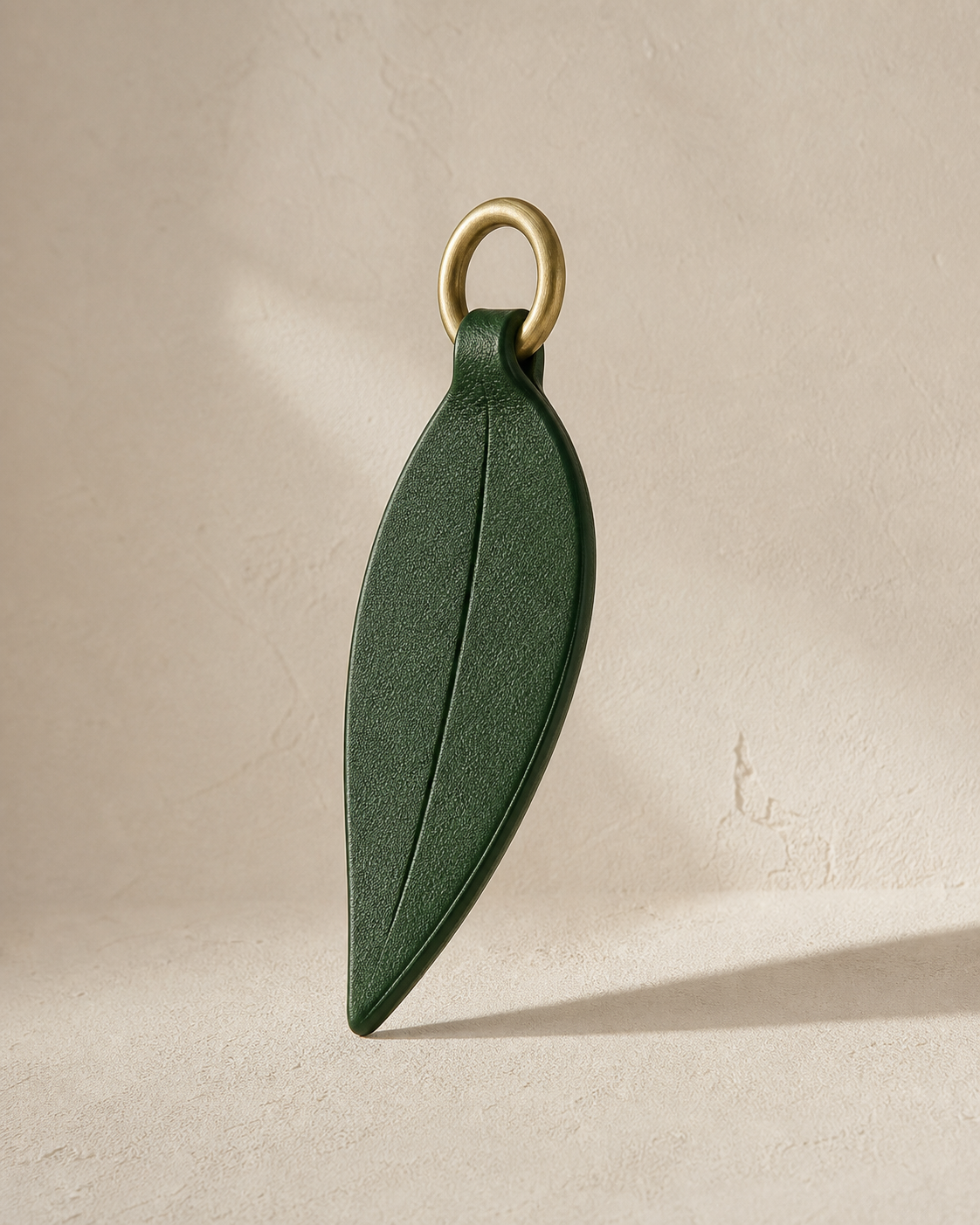 Bamboo Leaf Leather Charm — Serica concept product