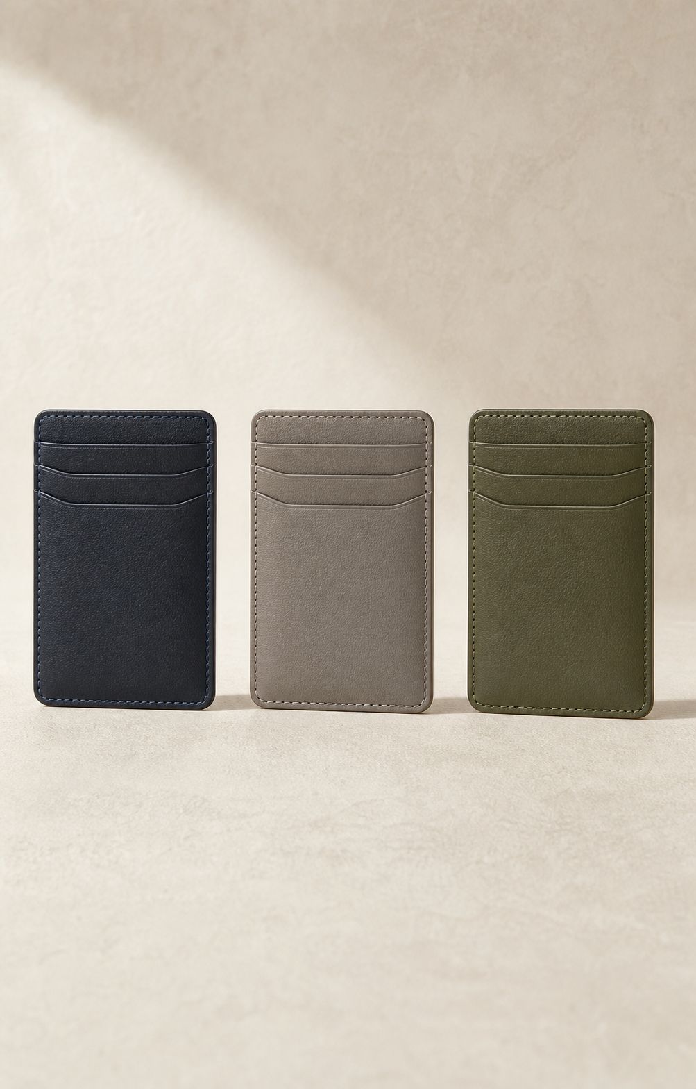 Courtyard Card Holder in Ink, Riverstone and Tea Leaf