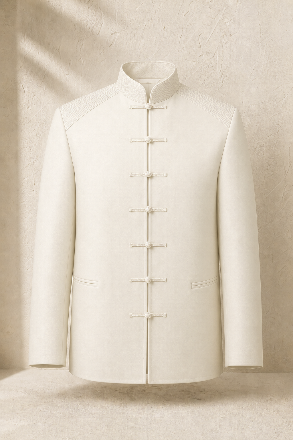 Jade Gate Pankou Jacket in White Jade