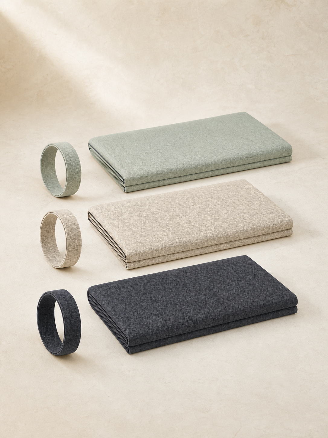 Jade Travel Mat in Celadon, Mineral Sand and Ink