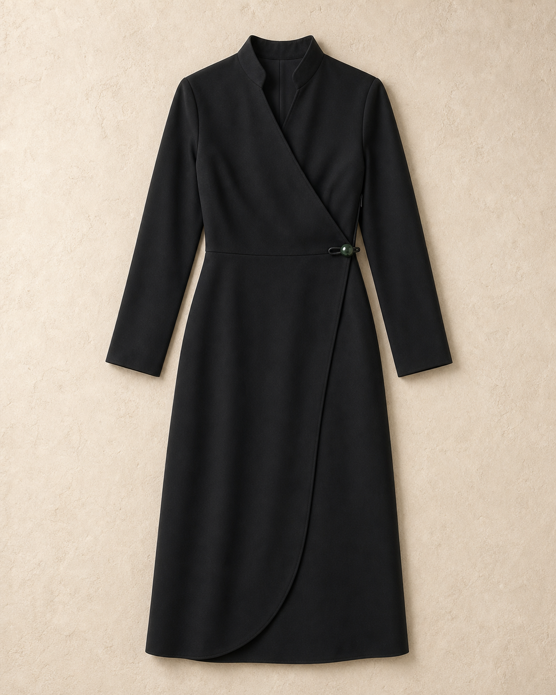 Lotus Panel Dress in Ink, front product view