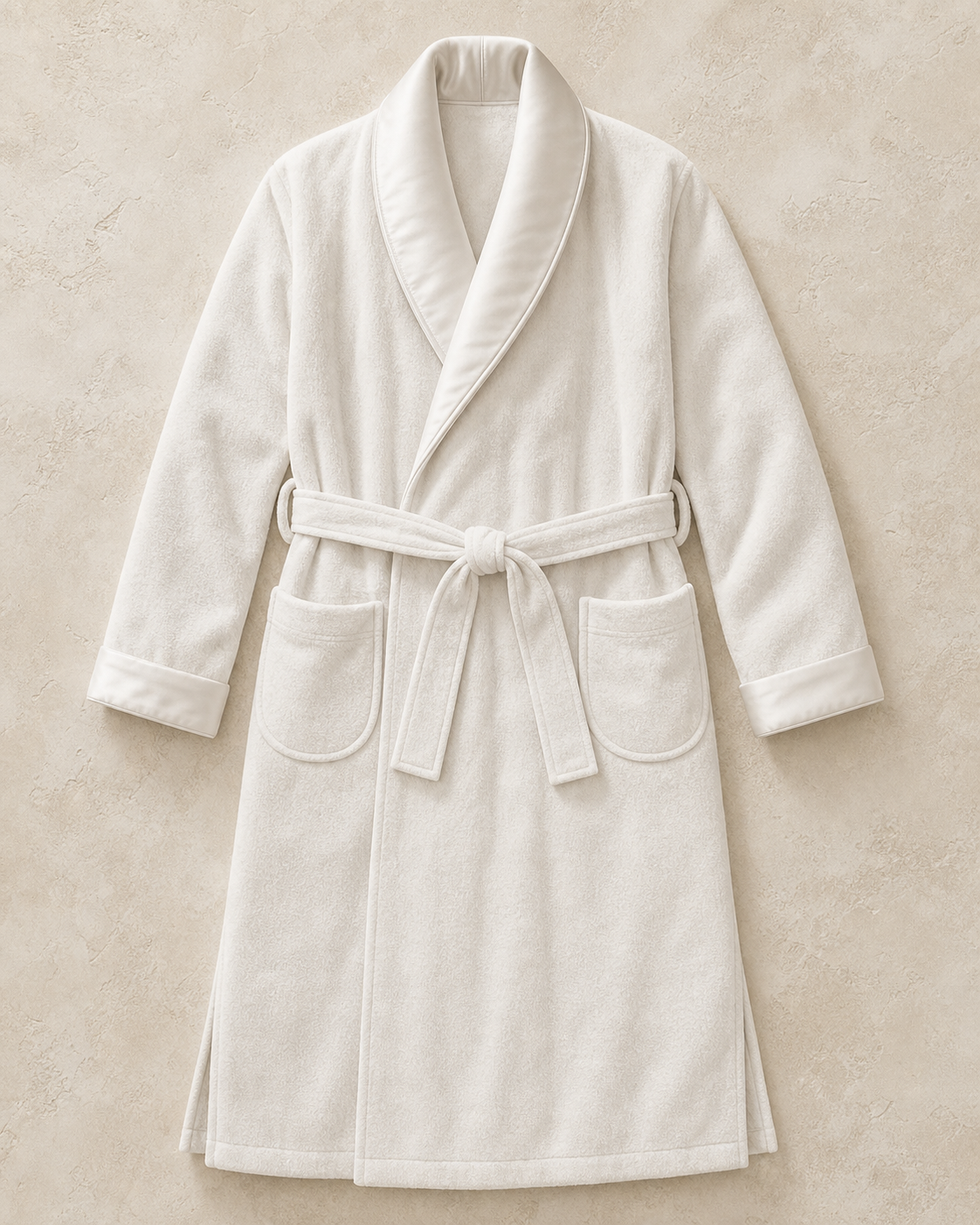 Moon Gate Bathing Coat in White Jade, front product view