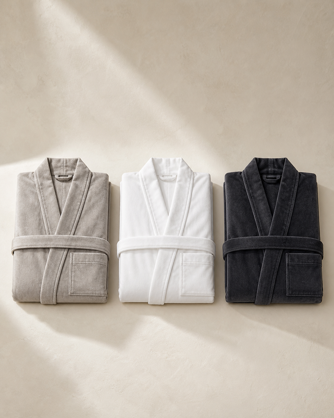 Riverstone Spa Robe in Riverstone, White Jade and Ink