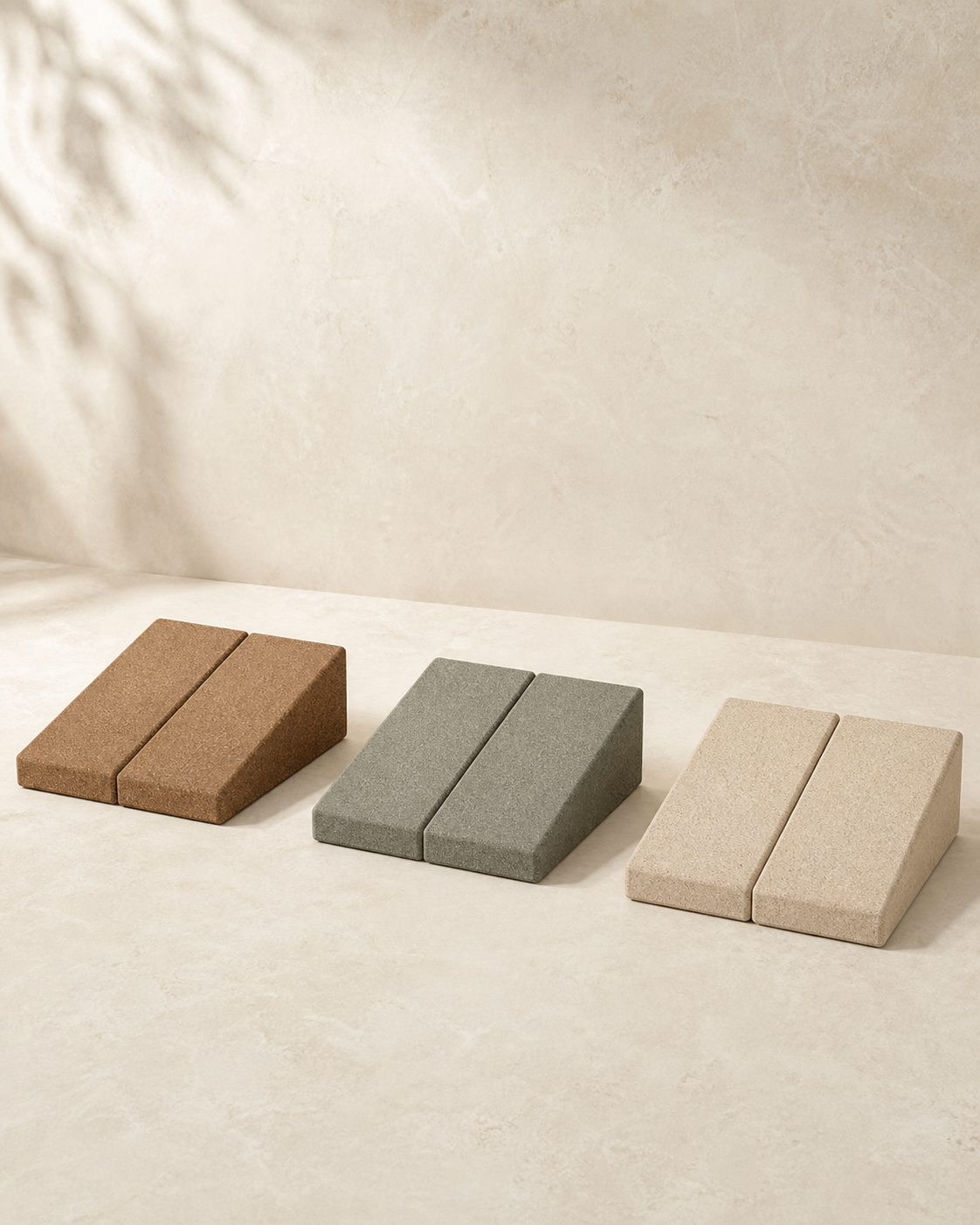 Tea Garden Wedge Block in Tea Brown, Jade Grey and Oat