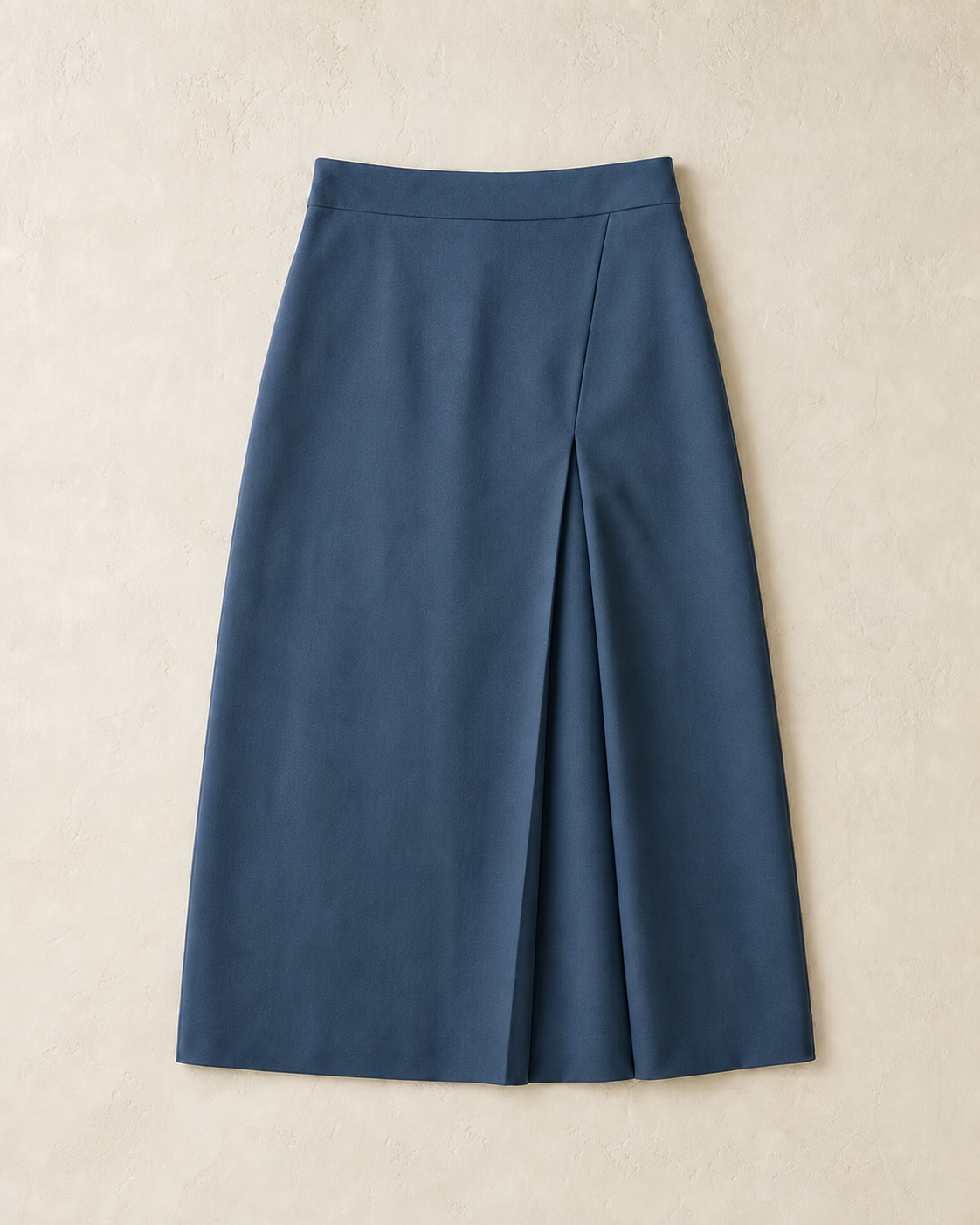 Terrace Pleat Skirt in Mineral Blue, front product view