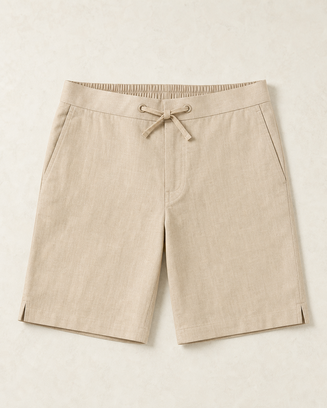 Wayfarer Drawstring Short in Sand — front product view