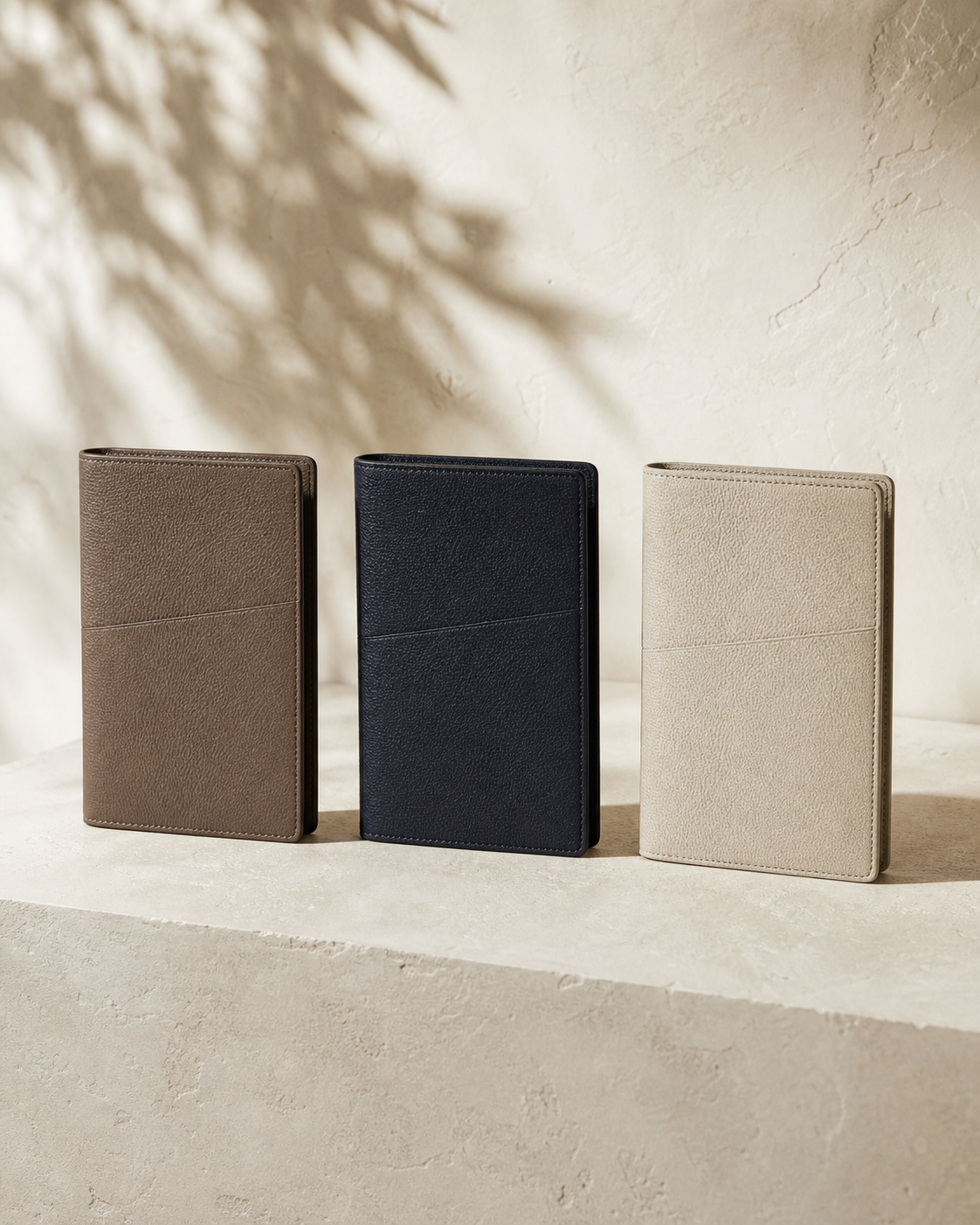 Silk Road Passport Sleeve in Tea Brown, Ink, Oat